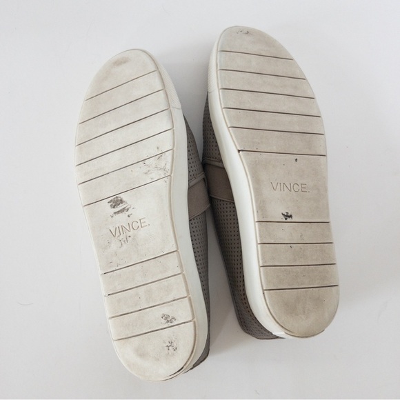 Vince Blair Grey Perforated Low Top Slip On Sneakers - Picture 14 of 14